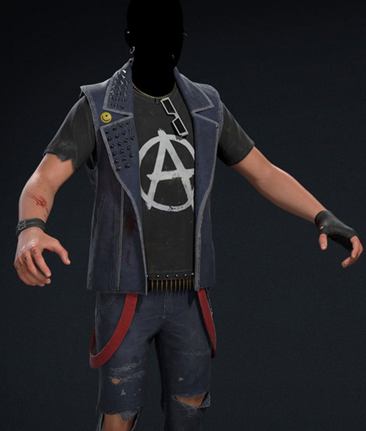The Punk Rocker Call of Duty Studded Denim Vest
