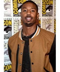 Michael B Jordan Comic Con Varsity Bomber Jacket