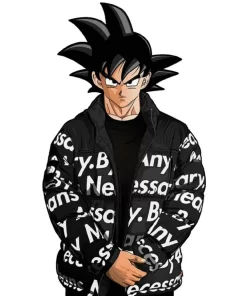Goku Drip Dragon Ball Z Puffer Black Jacket