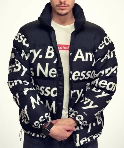 Goku Drip Dragon Ball Z Puffer Black Jacket