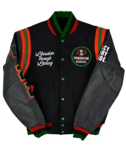 1619 Freedom School Motto 2.0 Varsity Jacket