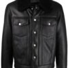 Mens Black Trucker Leather Jacket