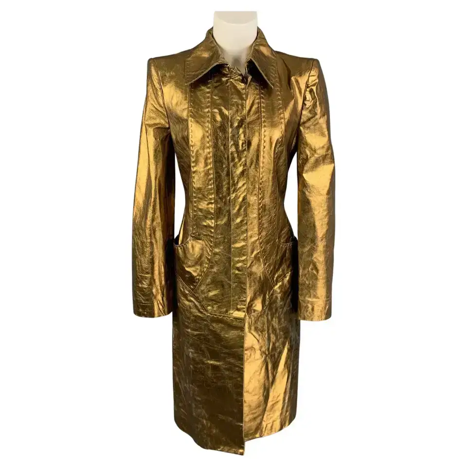 Emily in Paris S03 Emily Cooper Golden Trench Coat