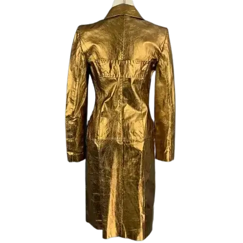 Emily in Paris S03 Emily Cooper Golden Trench Coat