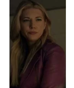 Big Sky Season 3 Jenny Hoyt Plum Leather Jacket