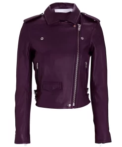 Big Sky Season 3 Jenny Hoyt Plum Leather Jacket