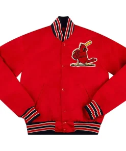 st. louis cardinals 1990’s red satin jacket