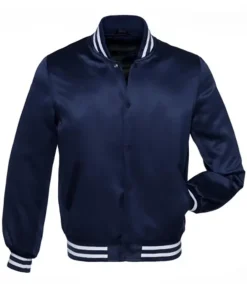 Dylan Blue and White Varsity Jacket