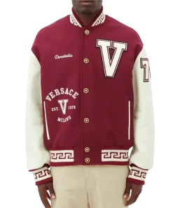 versace maroon jacket