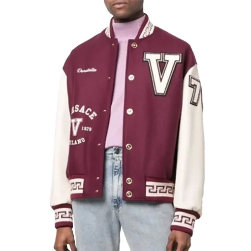 versace maroon jacket