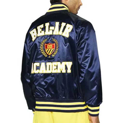 navy bel-air academy training bomber jacket