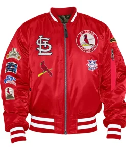 st. louis cardinals ma-1 varsity jacket
