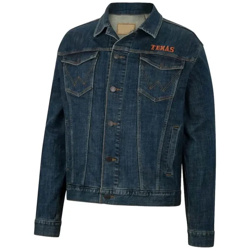 Texas Longhorns Navy Blue Denim Jacket