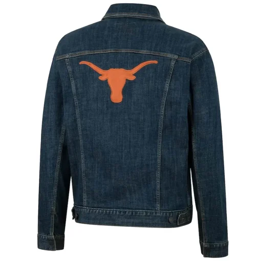Texas Longhorns Navy Blue Denim Jacket