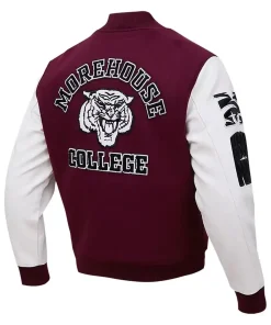 morehouse college maroon varsity jacket