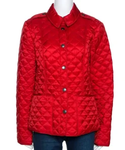 women’s kencott quilted red jacket