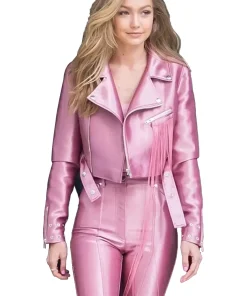 gigi-hadid-pink-biker-jacket