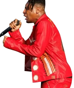 newport-folk-jon-batiste-leather-jacket
