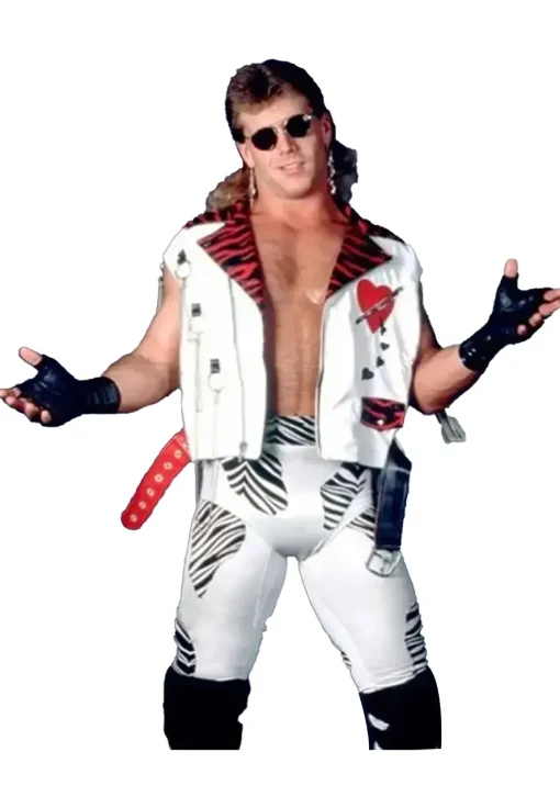 wwe-white-shawn-michaels-leather-vest