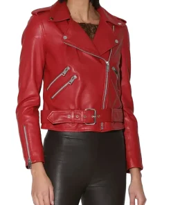 the-afterparty-zoe-red-leather-jacket