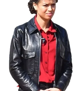 abby-lift-movie-2024-black-leather-jacket
