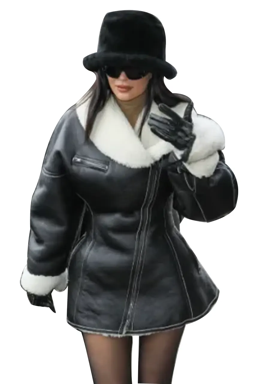 kylie-jenner-black-leather-aspen-shearling-coat