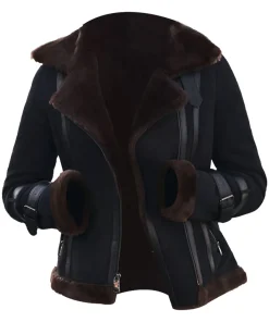 meghan-shearling-fur-bomber-suede-jacket