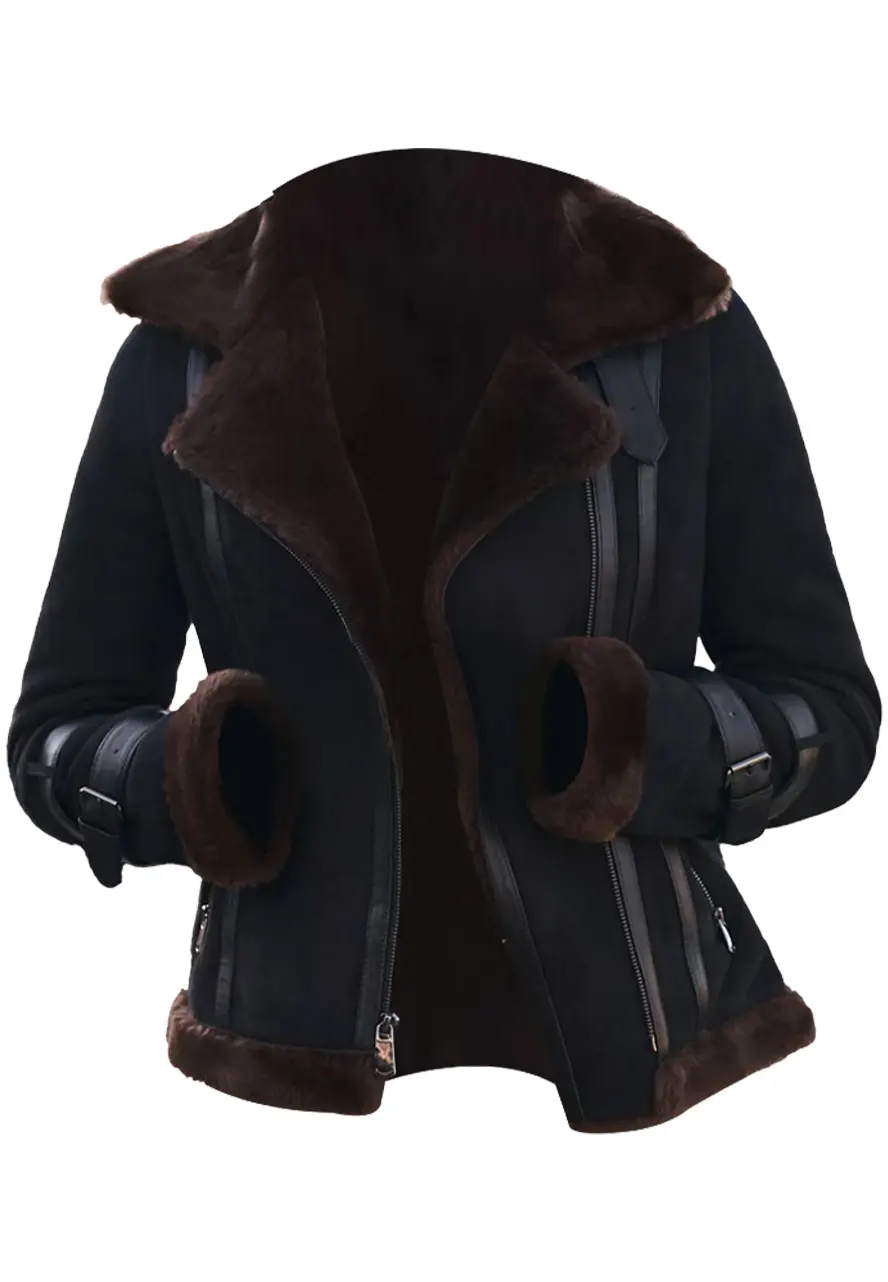 meghan-shearling-fur-bomber-suede-jacket