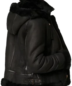 joel-sheepskin-shearling-fur-black-hooded-jacket
