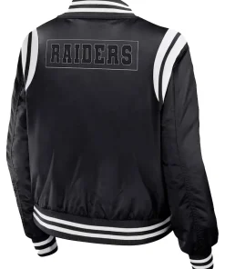 las-vegas-raiders-black-full-zip-satin-jacket