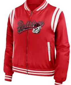 georgia-bulldogs-red-full-zip-satin-jacket