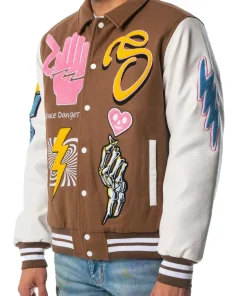 sugarhill-danger-letterman-brown-bomber-jacket