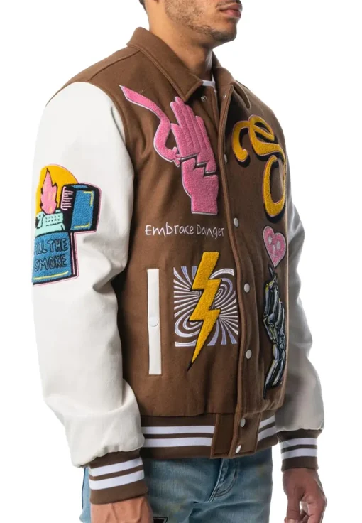 sugarhill-danger-letterman-brown-bomber-jacket
