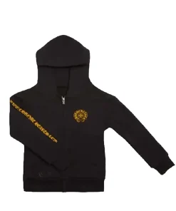 chrome-hearts-kids-yellow-zip-up-hoodie
