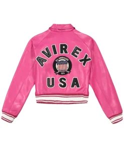 avirex-cropped-leather-pink-jacket