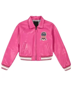 avirex-cropped-leather-pink-jacket
