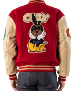 Alternative view of Ozzy Varsity Red Letterman Jacket