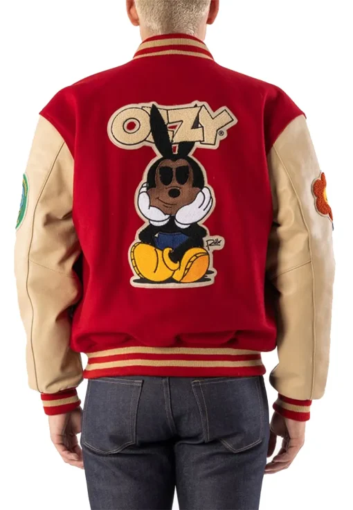 Ozzy Varsity Red Letterman Jacket - Image 2