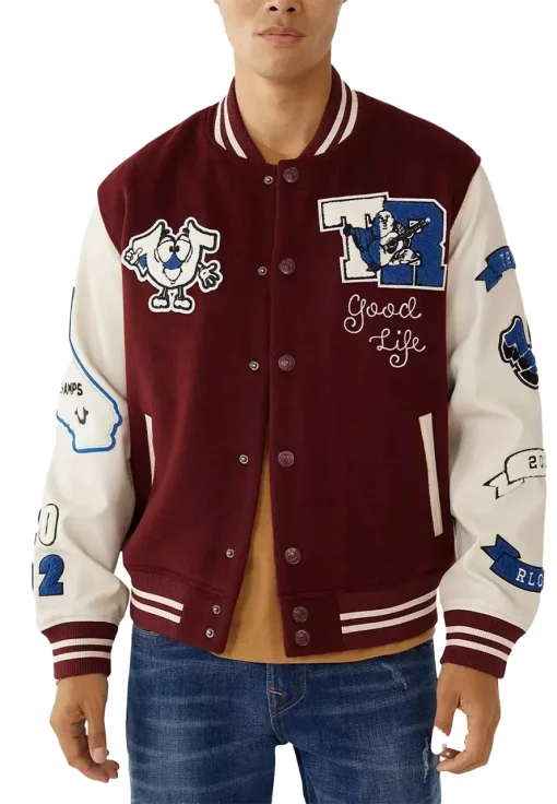 true-religion-maroon-and-white-letterman-jacket