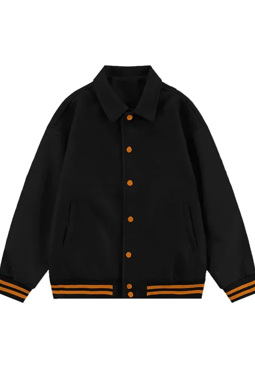 black-collared-jacket-black-leather-sleeves-orange-stripes