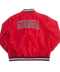 georgia-bulldogs-vintage-dawgs-logo-red-bomber-jacket