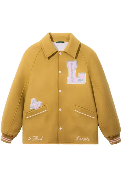 lefleur-yellow-snap-varsity-jacket