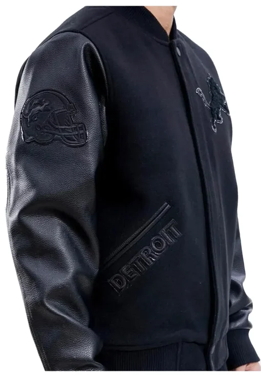 detroit-lions-black-letterman-jacket