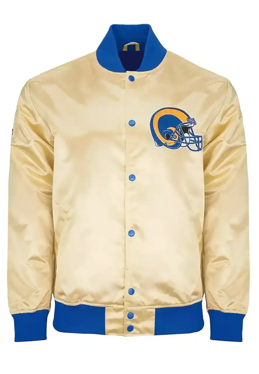 los-angeles-rams-gold-satin-jacket