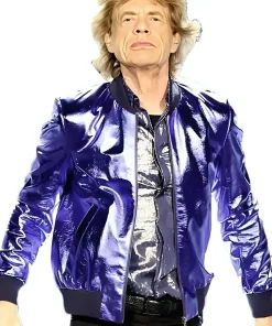 hackney-diamonds-tour-mick-jagger-blue-bomber-jacket
