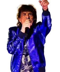 hackney-diamonds-tour-mick-jagger-blue-bomber-jacket
