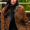monica-barbaro-a-complete-unknown-brown-leather-jacket