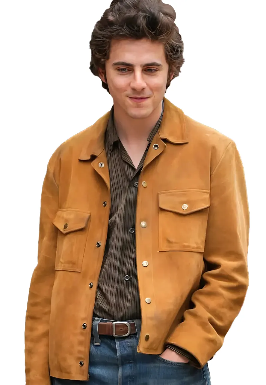 timothée chalamet suede jacket