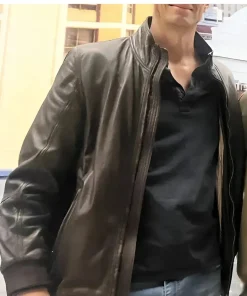 the-silent-hour-joel-kinnaman-bomber-leather-jacket
