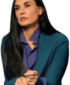 the-substance-demi-moore-blue-blazer